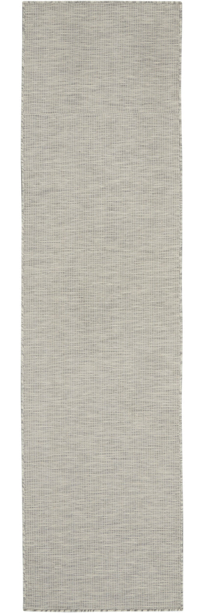 8' Gray Power Loom Runner Rug