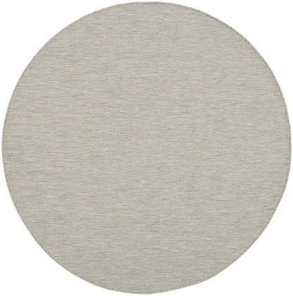 6' Gray Round Power Loom Area Rug