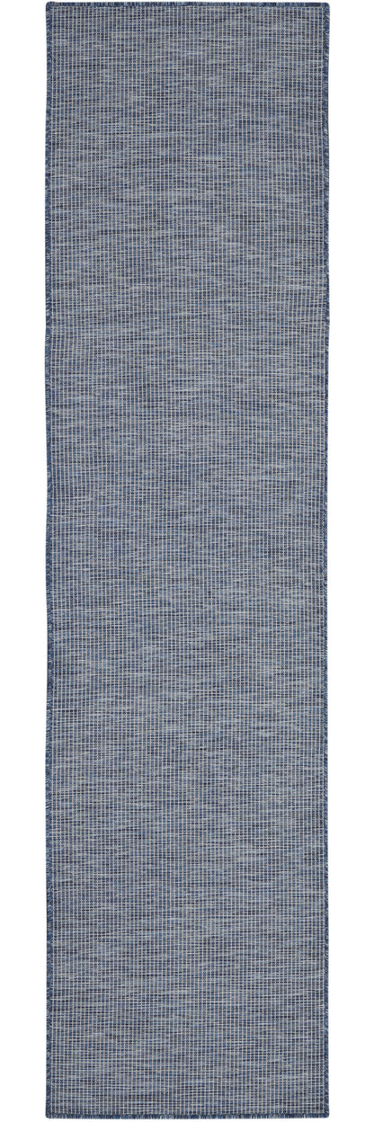 8' Navy Blue Power Loom Runner Rug