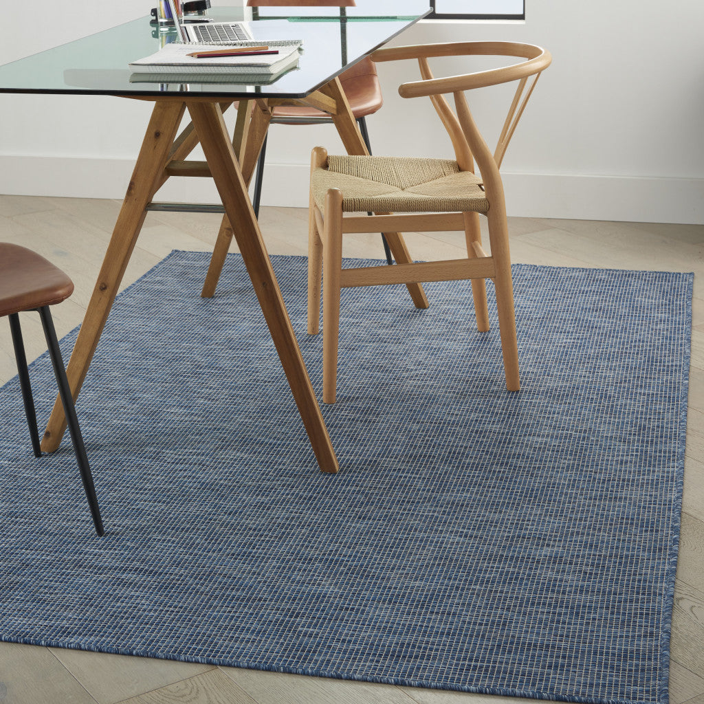 5' X 7' Navy Blue Power Loom Area Rug