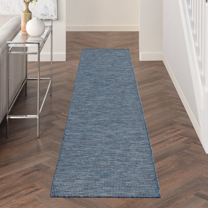 12' Navy Blue Power Loom Runner Rug