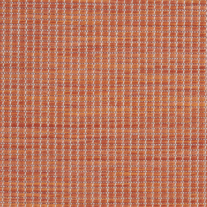 8' Rust Round Power Loom Area Rug