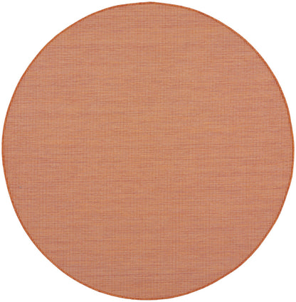 6' Rust Round Power Loom Area Rug