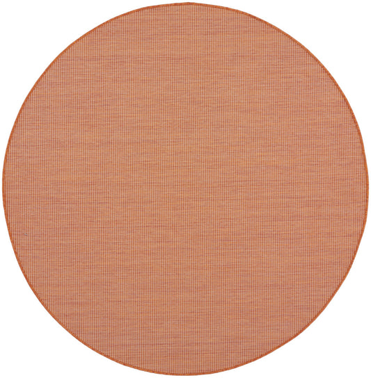 6' Rust Round Power Loom Area Rug