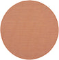 6' Rust Round Power Loom Area Rug