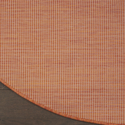 6' Rust Round Power Loom Area Rug