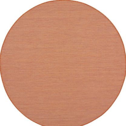 6' Rust Round Power Loom Area Rug