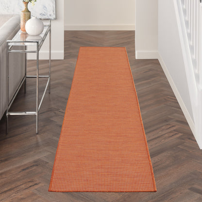 12' Rust Power Loom Runner Rug