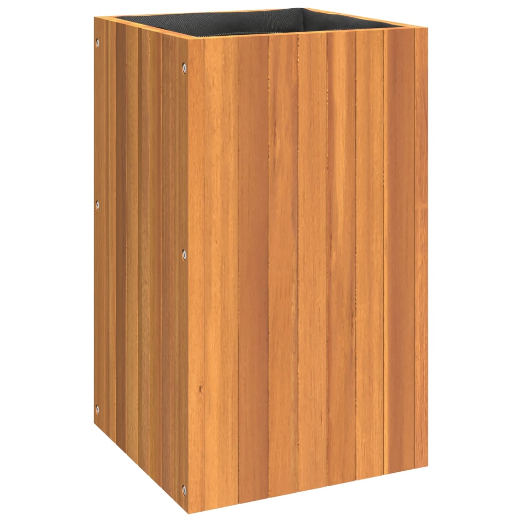 Garden Planter 13.8"x13.8"x23.6" Solid Wood Acacia