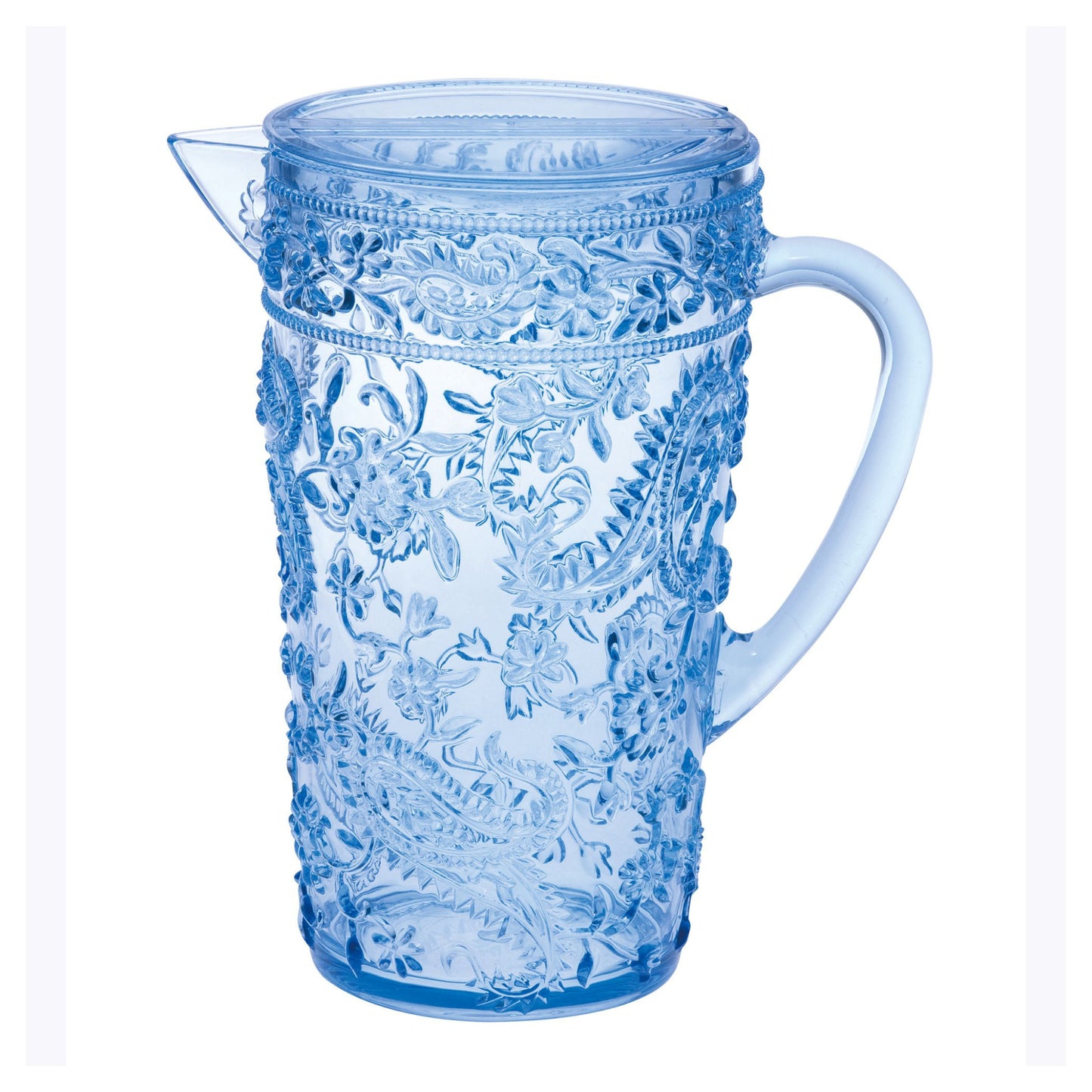 2.5 Quart Clear Paisley Acrylic Pitcher