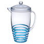 2.5 Quart Clear and Blue Swirl Acrylic Pitcher