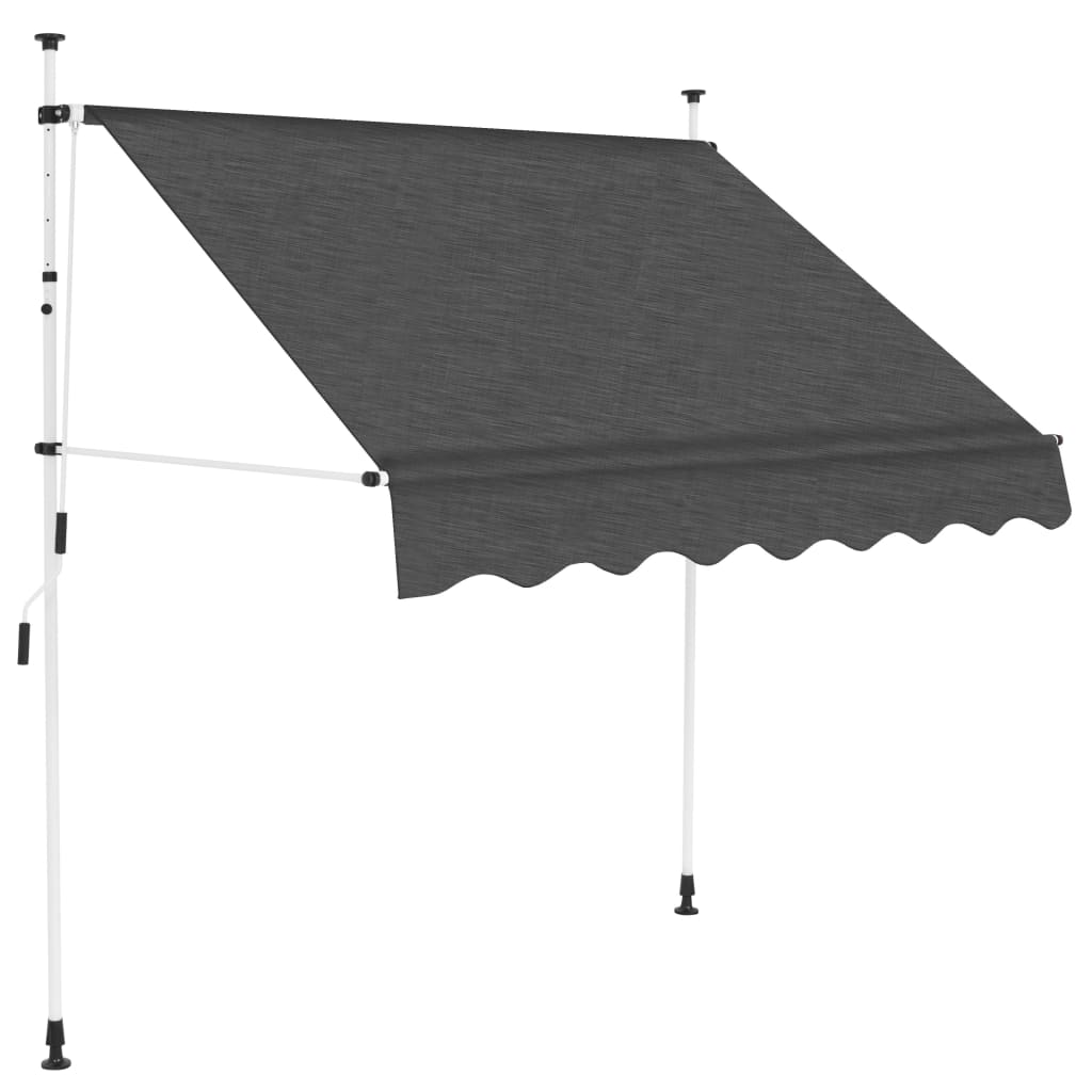 Manual Retractable Awning 137.8" Orange and Brown