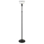 65" Black Novelty Floor Lamp With Clear Transparent Glass Dome Shade