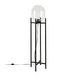 55" Black Novelty Floor Lamp With Clear Transparent Glass Globe Shade