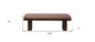 59" Latte and Espresso Linen Blend Upholstered Dining Bench