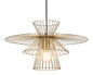 Gold Caged Geometric Metal Hanging Ceiling Light