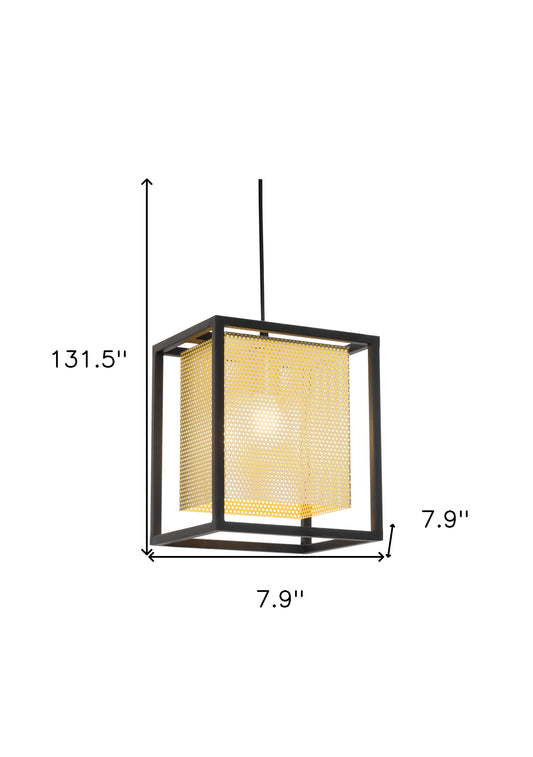 Gold and Black Geometric Metal Ceiling Light