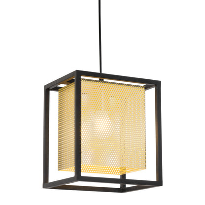 Gold and Black Geometric Metal Ceiling Light