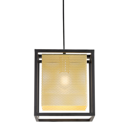 Gold and Black Geometric Metal Ceiling Light