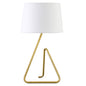 22" Brass Metal Table Lamp With White Bell Shade