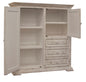 55" White Solid Wood Three Drawer Gentlemans Chest