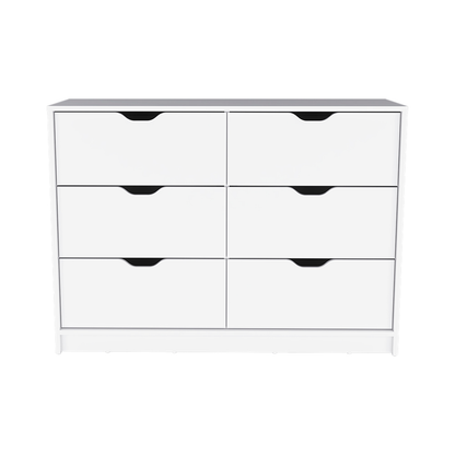 42" White Four Drawer Dresser