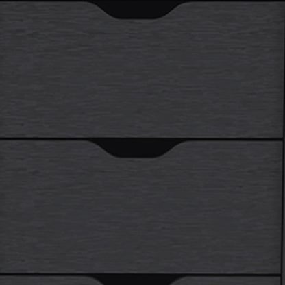 18" Black Five Drawer Standard Chest