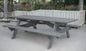 94" Gray Solid Wood Outdoor Picnic Table