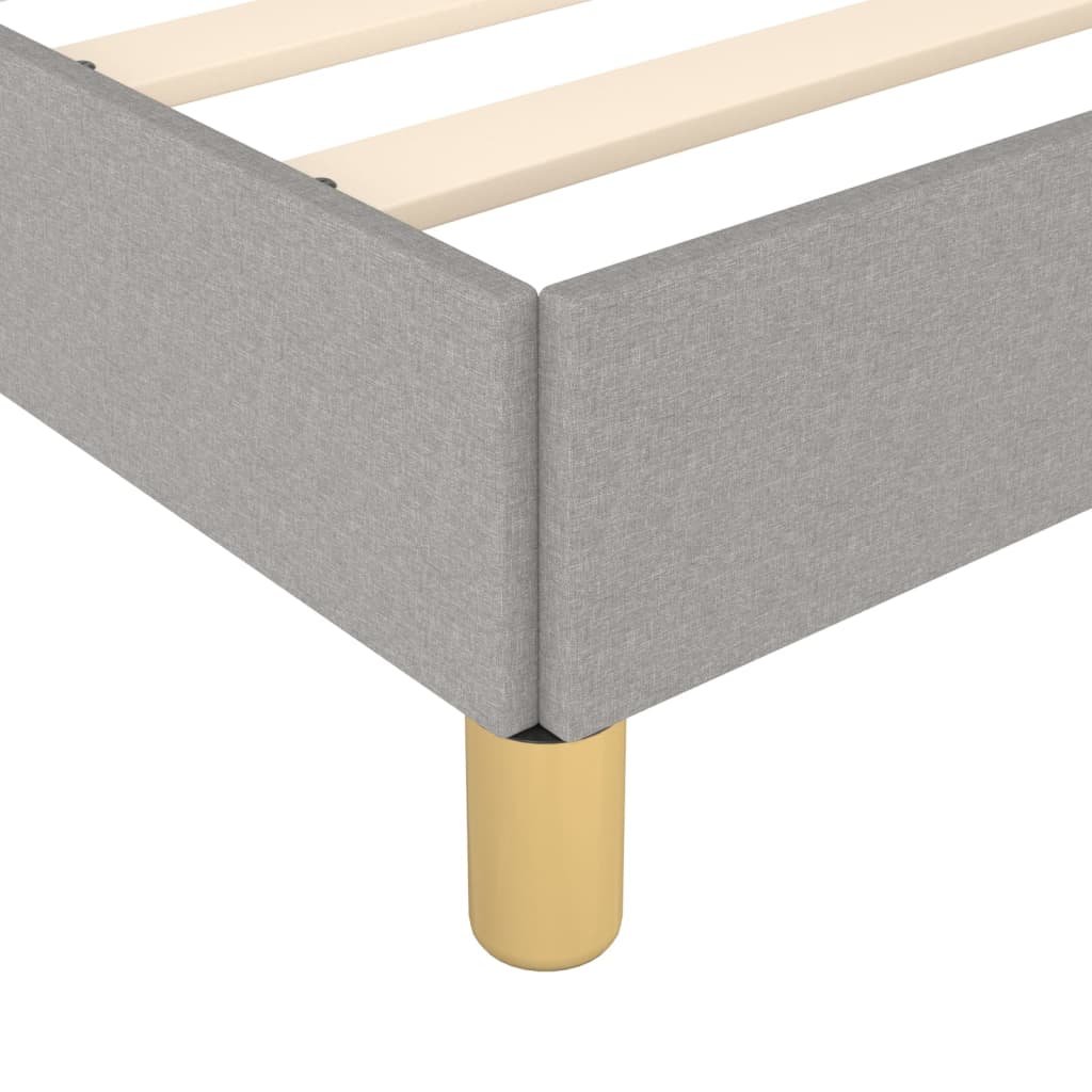 Bed Frame without Mattress Light Gray 76"x79.9" King Fabric