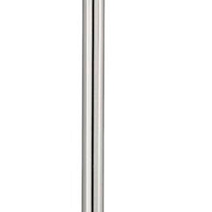 60" Nickel Traditional Shaped Floor Lamp With White Square Shade