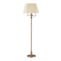 60" Bronze Four Light Traditional Shaped Floor Lamp With Beige Square Shade