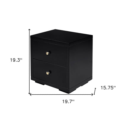 19" Cherry Two Drawer Nightstand