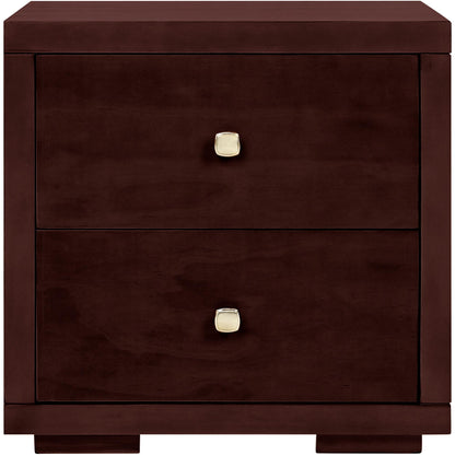 19" Cherry Two Drawer Nightstand