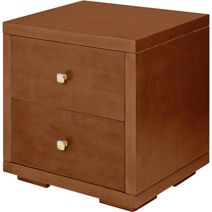 19" Cherry Two Drawer Nightstand