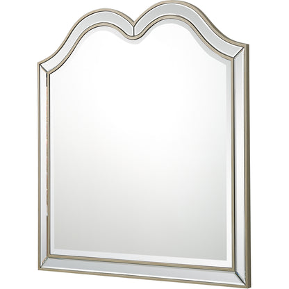 35" Champagne Novelty Accent Wood Mirror