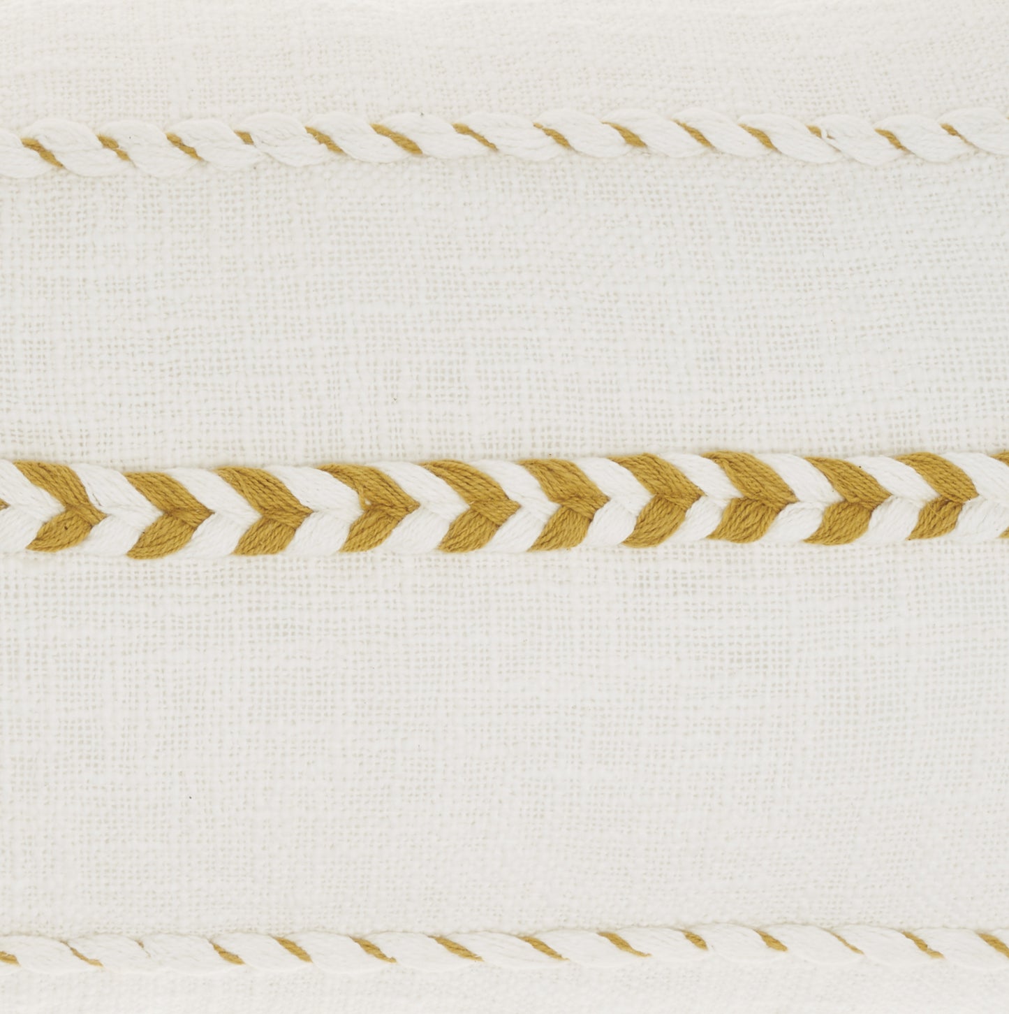 12" X 30" Yellow and White Striped Cotton Throw Pillow With Tassels