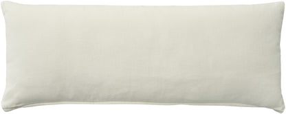 12" X 30" Ivory Velvet Lumbar Throw Pillow