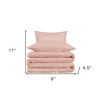 Blush King Cotton Blend 1000 Thread Count Washable Duvet Cover Set