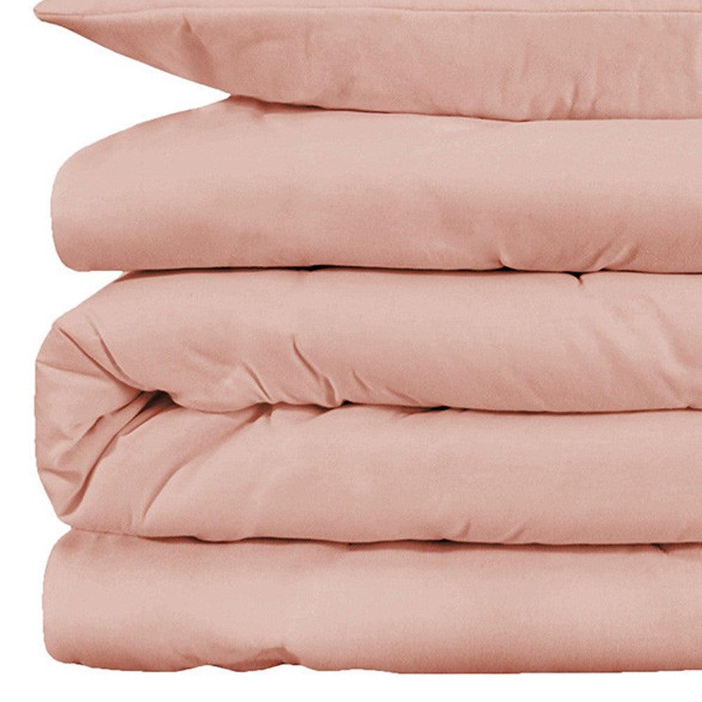 Blush King Cotton Blend 1000 Thread Count Washable Duvet Cover Set