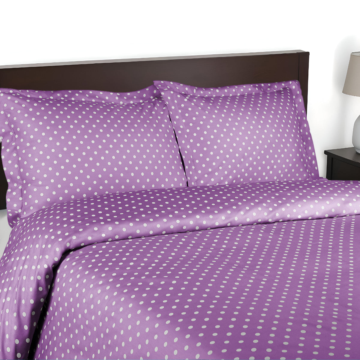 Lilac King Cotton Blend 600 Thread Count Washable Duvet Cover Set