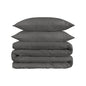 Charcoal Queen Cotton Blend 1200 Thread Count Washable Duvet Cover Set