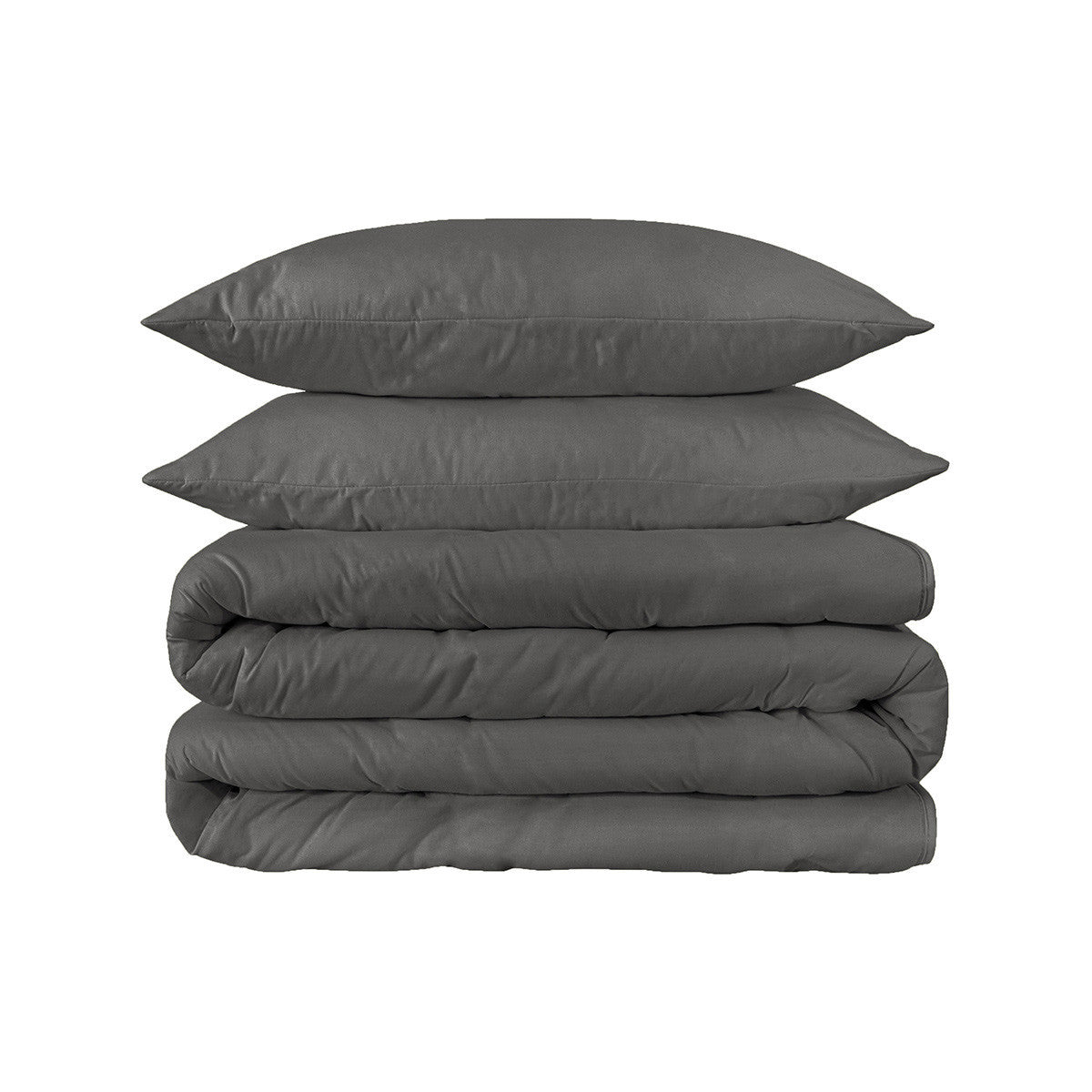 Charcoal Queen Cotton Blend 1200 Thread Count Washable Duvet Cover Set