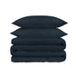 Navy Blue King Cotton Blend 1200 Thread Count Washable Duvet Cover Set