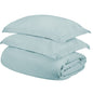 Light Blue King Cotton Blend 400 Thread Count Washable Duvet Cover Set