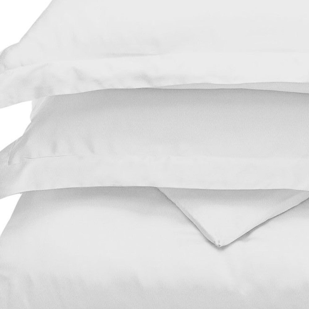 White Queen Cotton Blend 300 Thread Count Washable Duvet Cover Set