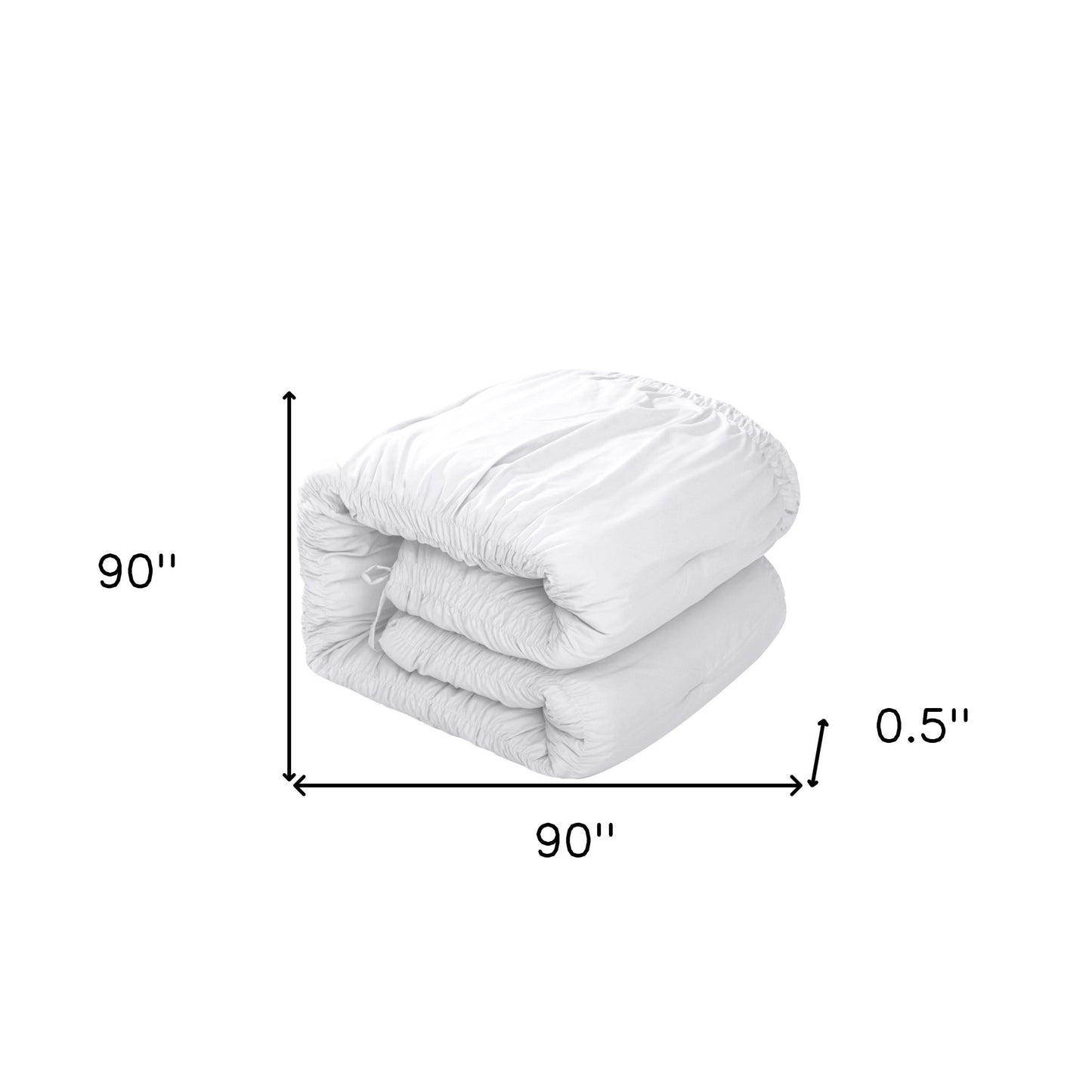 White Twin Polyester 180 Thread Count Washable Down Comforter Set