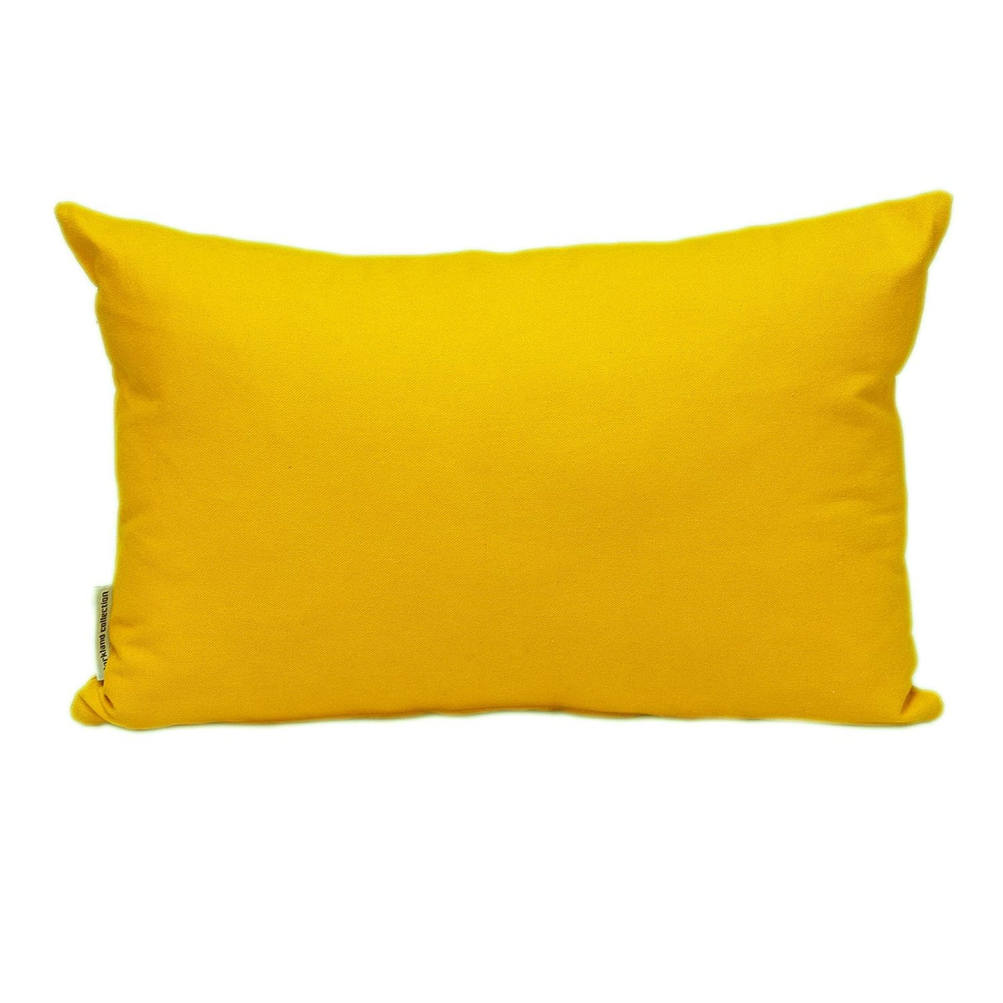 12" X 18" Yellow Cotton Lumbar Throw Pillow