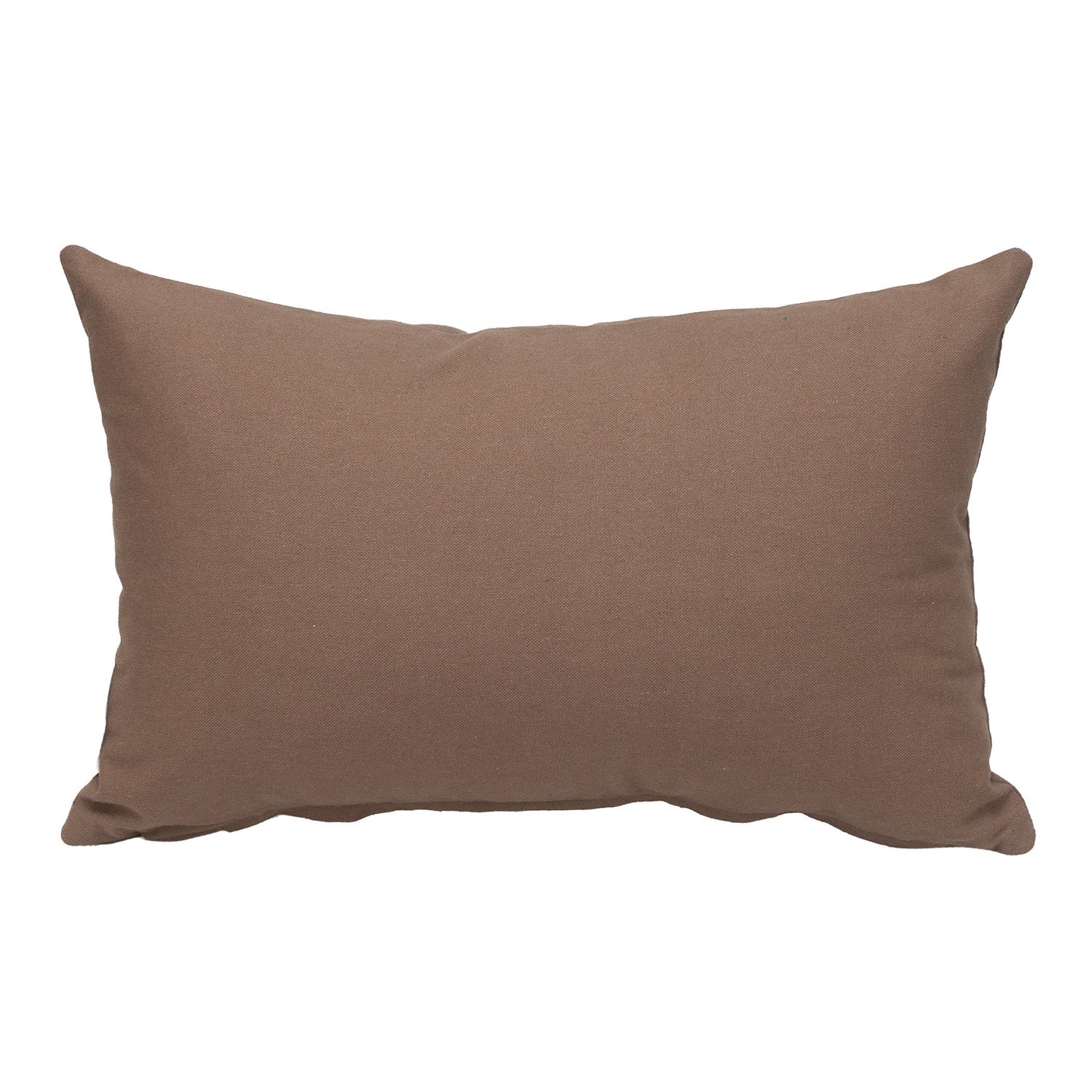 12" X 18" Brown Cotton Throw Pillow