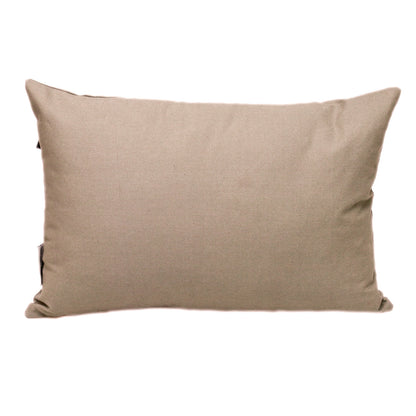 12" X 18" Gray Cotton Throw Pillow