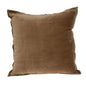 24" Brown Velvet Throw Pillow